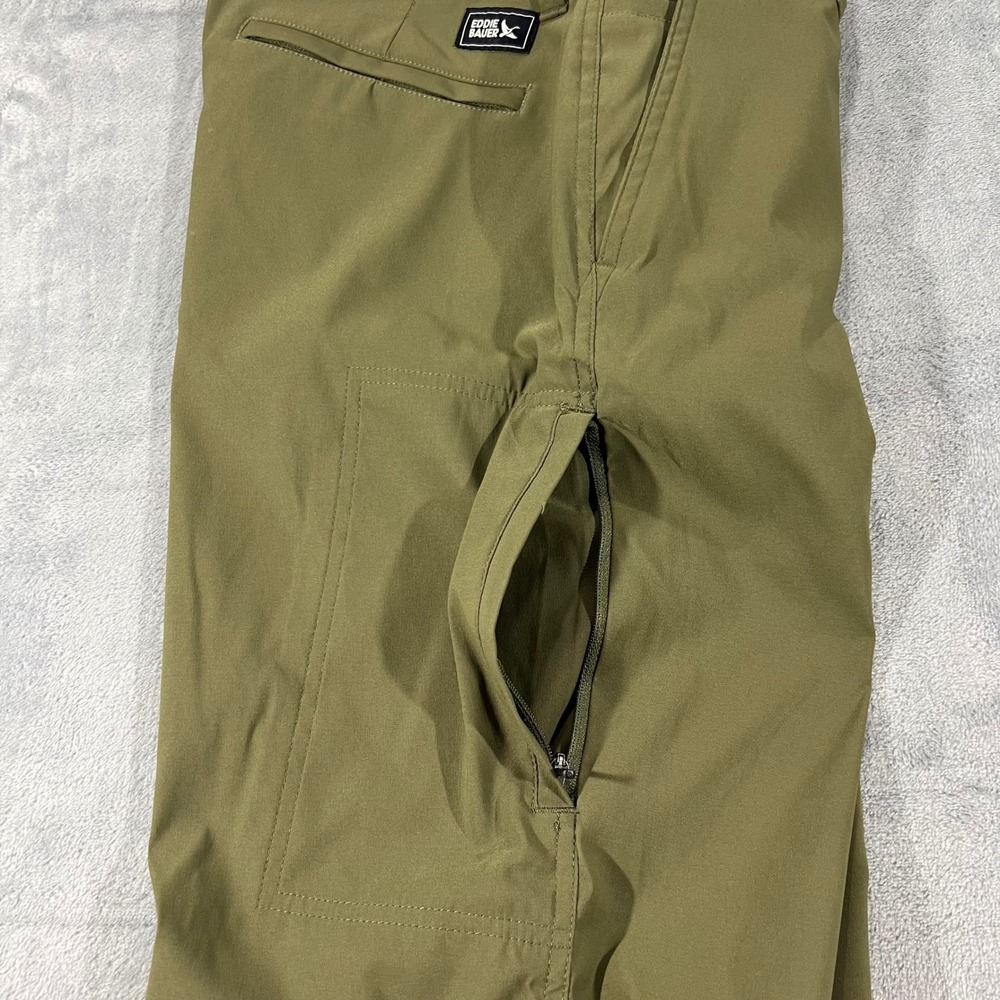 Eddie Bauer Mens Horizon Take Off Chino Olive Green Pants Stretch Outdoor 32x30 - Picture 9 of 10